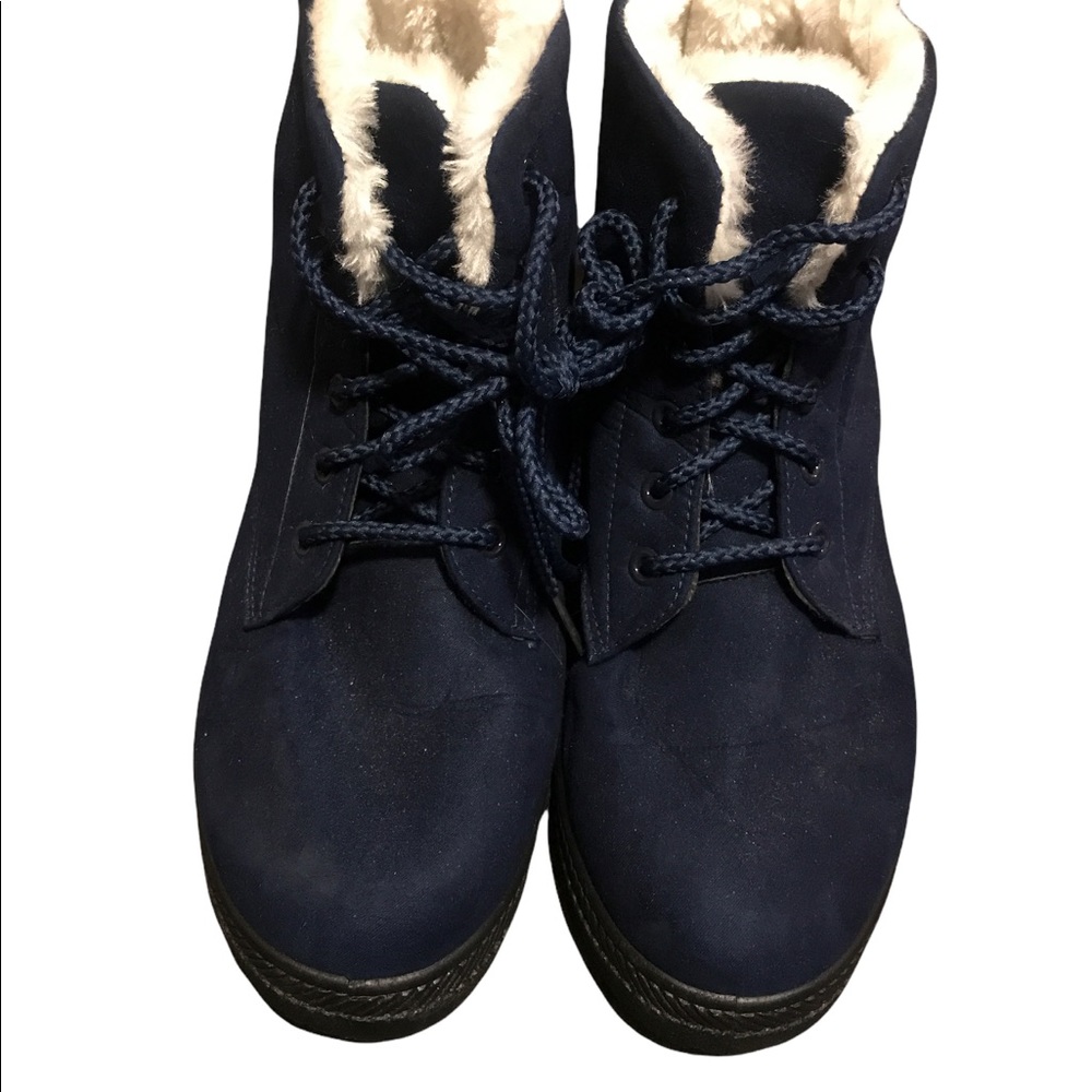 SQL Winter Snow for Women Suede Cotton Warm Fur Lined Ankle Boots Size 8